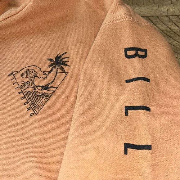 Billabong Peach Hoodie with Black Logo - Picture 10 of 16